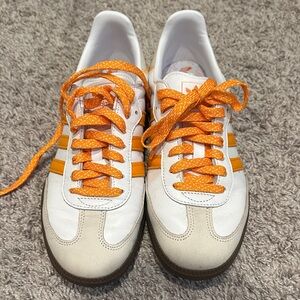 Adidas Sambas Orange and white